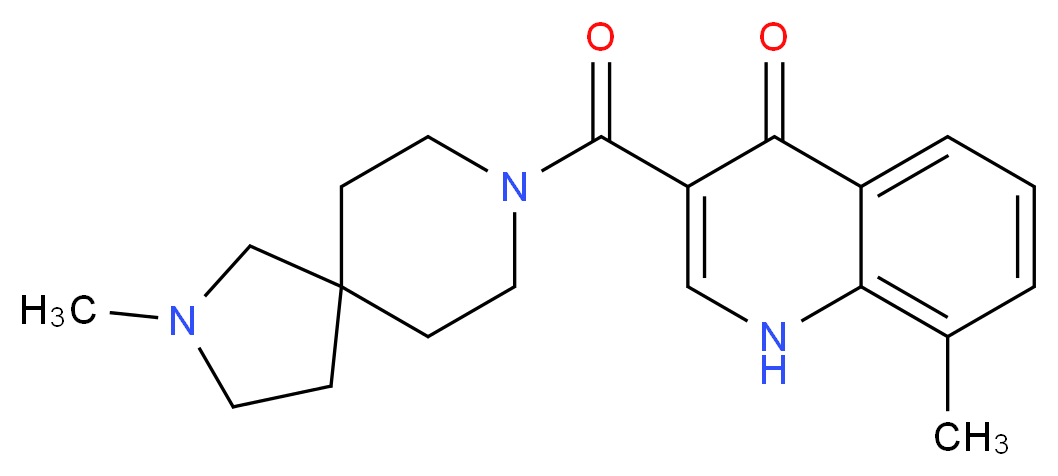 8-methyl-3-[(2-methyl-2,8-diazaspiro[4.5]dec-8-yl)carbonyl]quinolin-4(1H)-one_Molecular_structure_CAS_)