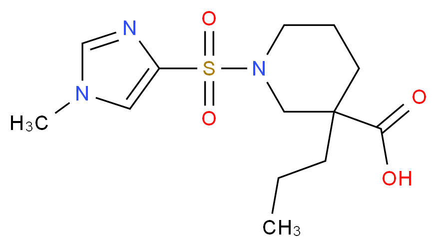 1-[(1-methyl-1H-imidazol-4-yl)sulfonyl]-3-propylpiperidine-3-carboxylic acid_Molecular_structure_CAS_)