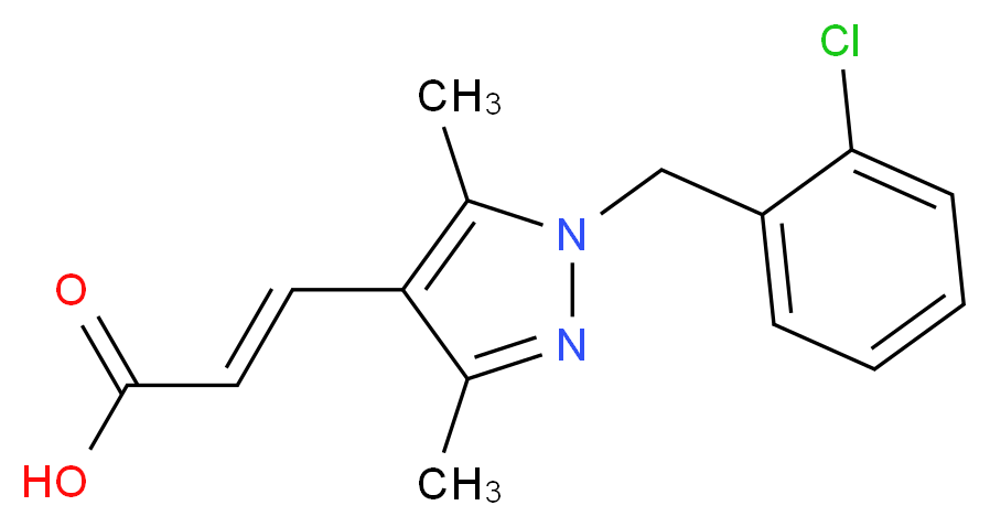(2E)-3-[1-(2-chlorobenzyl)-3,5-dimethyl-1H-pyrazol-4-yl]acrylic acid_Molecular_structure_CAS_)