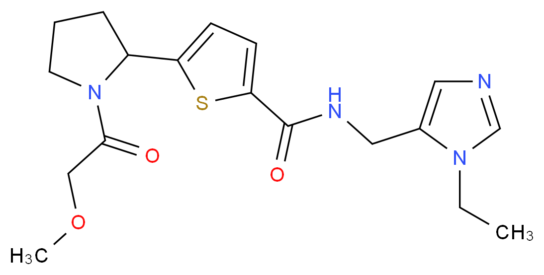 N-[(1-ethyl-1H-imidazol-5-yl)methyl]-5-[1-(methoxyacetyl)-2-pyrrolidinyl]-2-thiophenecarboxamide_Molecular_structure_CAS_)