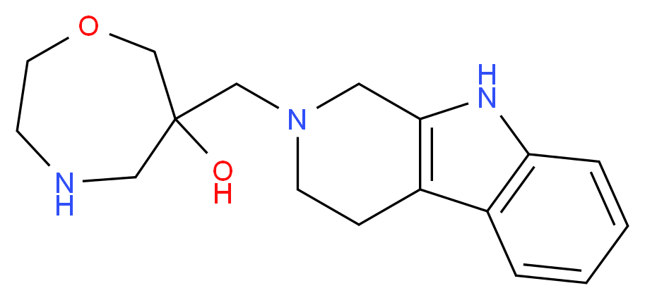 6-(1,3,4,9-tetrahydro-2H-beta-carbolin-2-ylmethyl)-1,4-oxazepan-6-ol_Molecular_structure_CAS_)