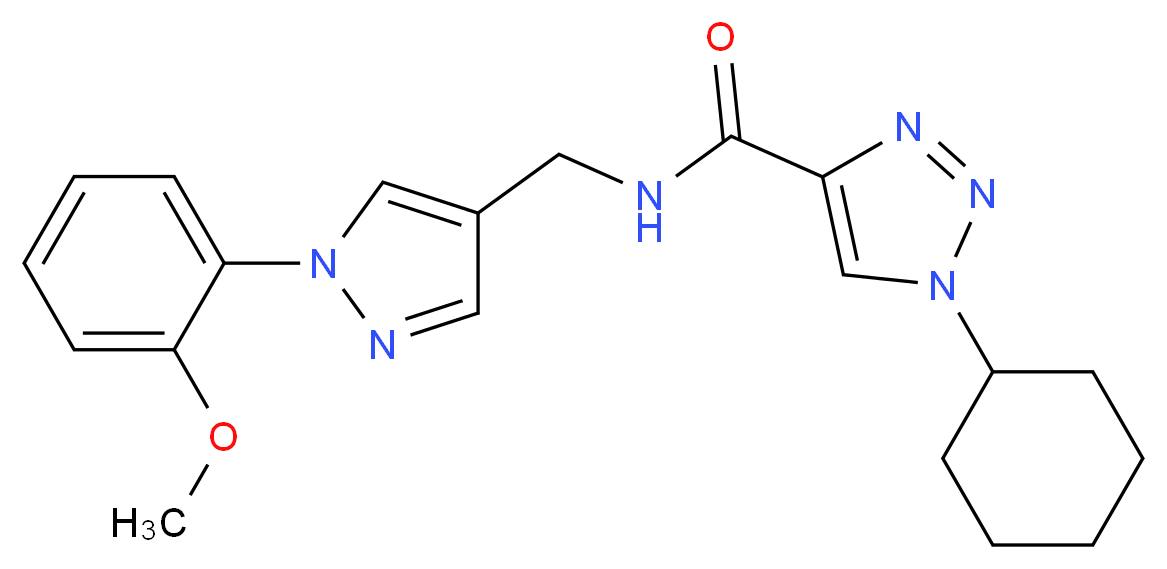 1-cyclohexyl-N-{[1-(2-methoxyphenyl)-1H-pyrazol-4-yl]methyl}-1H-1,2,3-triazole-4-carboxamide_Molecular_structure_CAS_)