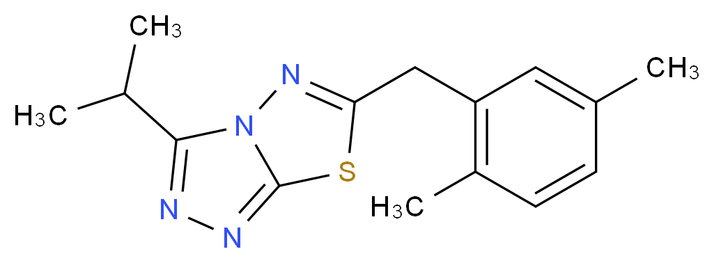 6-(2,5-dimethylbenzyl)-3-isopropyl[1,2,4]triazolo[3,4-b][1,3,4]thiadiazole_Molecular_structure_CAS_)