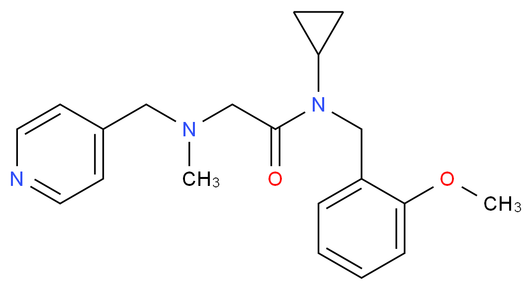 N-cyclopropyl-N-(2-methoxybenzyl)-2-[methyl(pyridin-4-ylmethyl)amino]acetamide_Molecular_structure_CAS_)