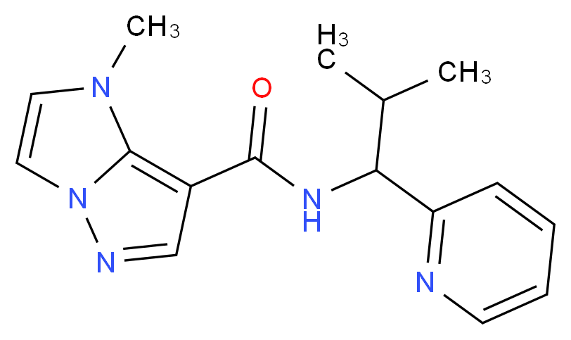 1-methyl-N-(2-methyl-1-pyridin-2-ylpropyl)-1H-imidazo[1,2-b]pyrazole-7-carboxamide_Molecular_structure_CAS_)