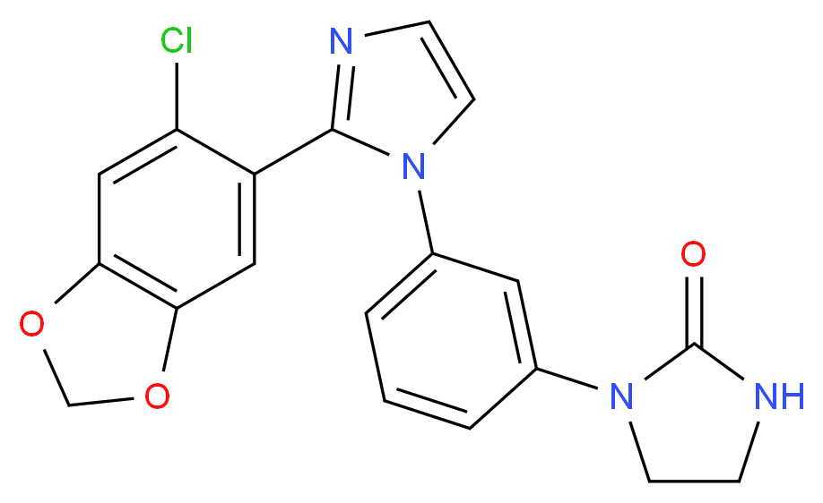 1-{3-[2-(6-chloro-1,3-benzodioxol-5-yl)-1H-imidazol-1-yl]phenyl}imidazolidin-2-one_Molecular_structure_CAS_)