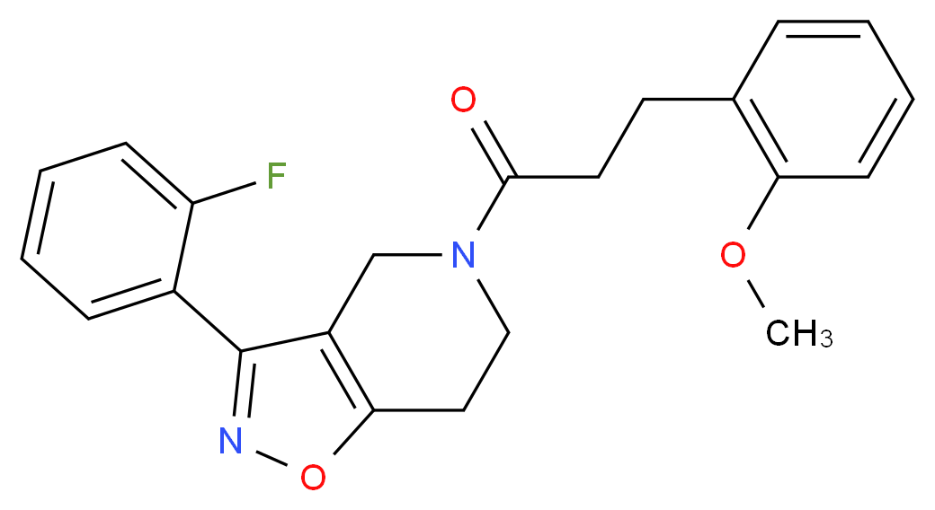 3-(2-fluorophenyl)-5-[3-(2-methoxyphenyl)propanoyl]-4,5,6,7-tetrahydroisoxazolo[4,5-c]pyridine_Molecular_structure_CAS_)