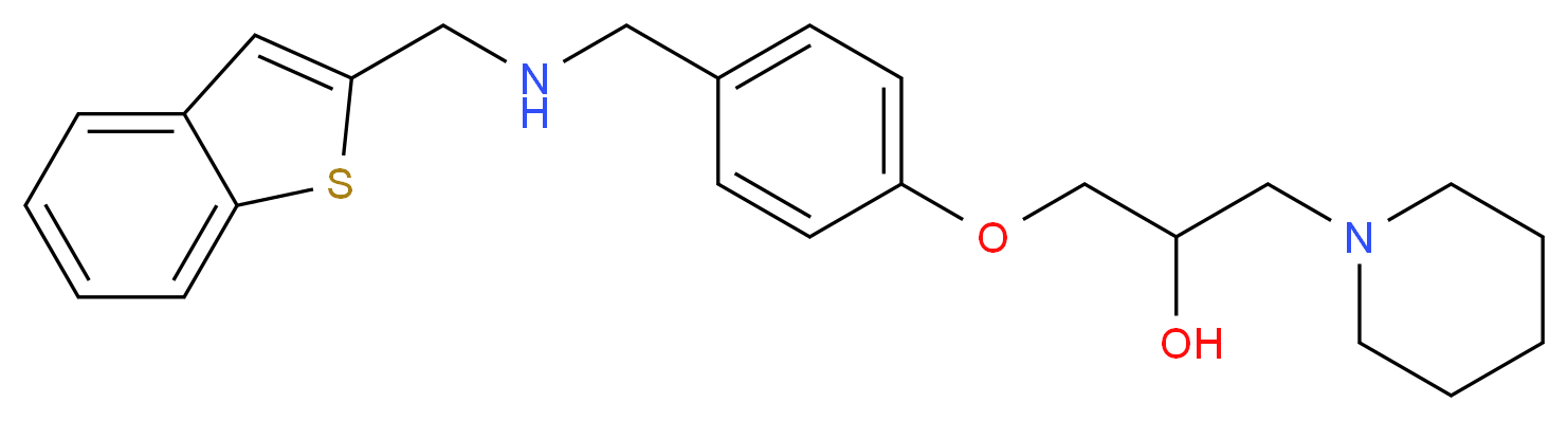 1-(4-{[(1-benzothien-2-ylmethyl)amino]methyl}phenoxy)-3-(1-piperidinyl)-2-propanol_Molecular_structure_CAS_)