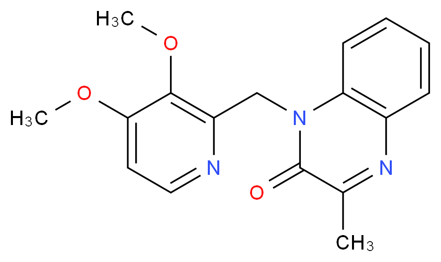 1-[(3,4-dimethoxypyridin-2-yl)methyl]-3-methylquinoxalin-2(1H)-one_Molecular_structure_CAS_)