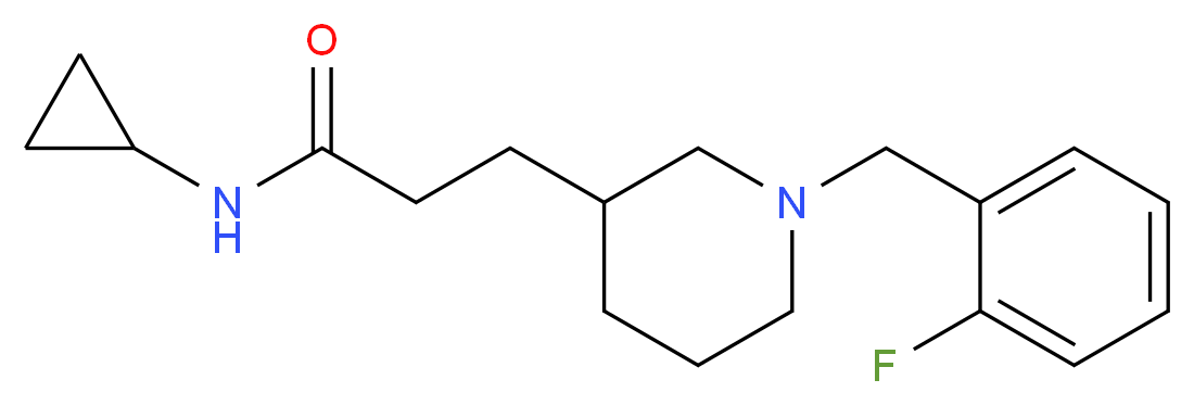 N-cyclopropyl-3-[1-(2-fluorobenzyl)-3-piperidinyl]propanamide_Molecular_structure_CAS_)