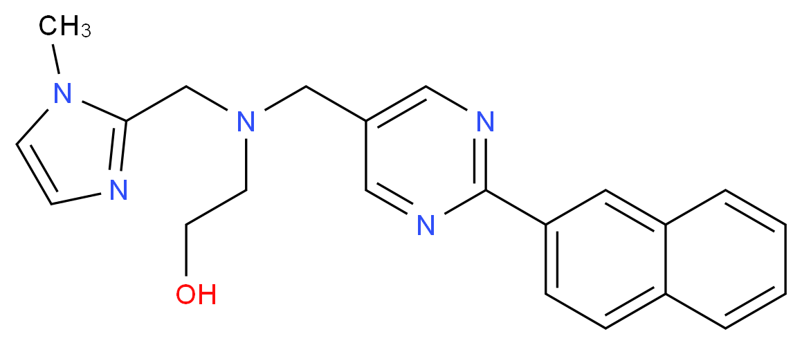 2-([(1-methyl-1H-imidazol-2-yl)methyl]{[2-(2-naphthyl)pyrimidin-5-yl]methyl}amino)ethanol_Molecular_structure_CAS_)