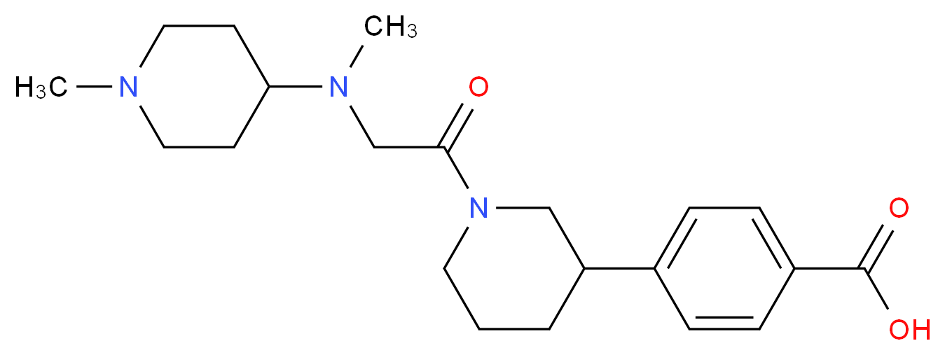 4-{1-[N-methyl-N-(1-methylpiperidin-4-yl)glycyl]piperidin-3-yl}benzoic acid_Molecular_structure_CAS_)