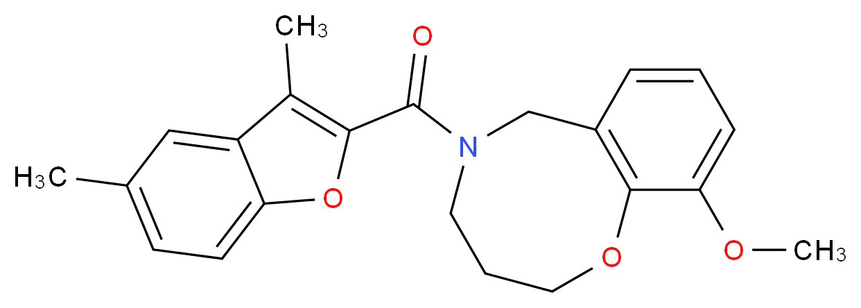 5-[(3,5-dimethyl-1-benzofuran-2-yl)carbonyl]-10-methoxy-3,4,5,6-tetrahydro-2H-1,5-benzoxazocine_Molecular_structure_CAS_)