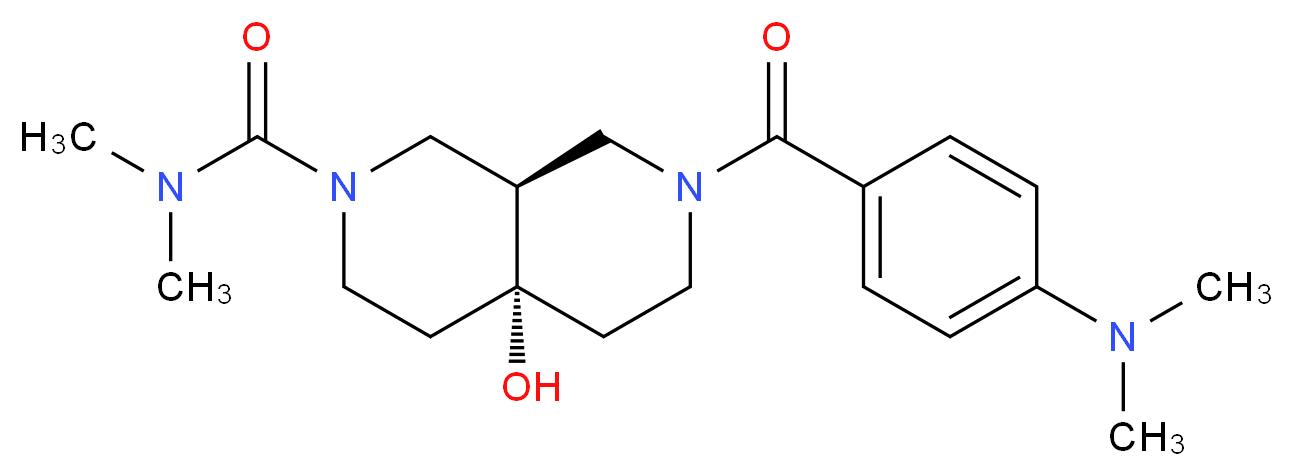 (4aR*,8aR*)-7-[4-(dimethylamino)benzoyl]-4a-hydroxy-N,N-dimethyloctahydro-2,7-naphthyridine-2(1H)-carboxamide_Molecular_structure_CAS_)
