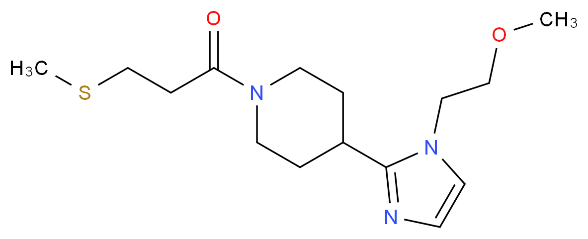 4-[1-(2-methoxyethyl)-1H-imidazol-2-yl]-1-[3-(methylthio)propanoyl]piperidine_Molecular_structure_CAS_)