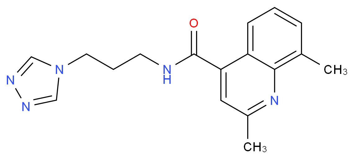 2,8-dimethyl-N-[3-(4H-1,2,4-triazol-4-yl)propyl]-4-quinolinecarboxamide_Molecular_structure_CAS_)