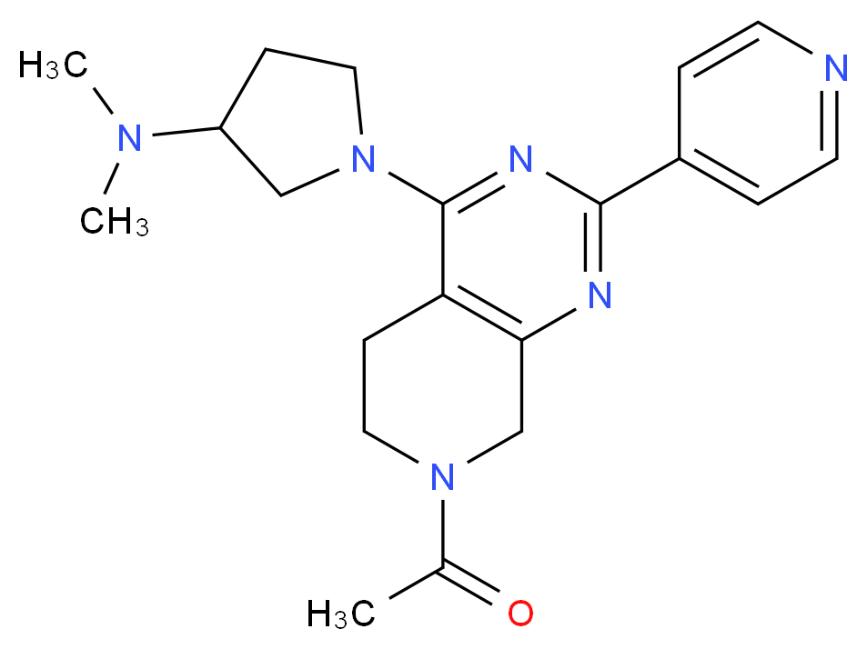 1-(7-acetyl-2-pyridin-4-yl-5,6,7,8-tetrahydropyrido[3,4-d]pyrimidin-4-yl)-N,N-dimethylpyrrolidin-3-amine_Molecular_structure_CAS_)