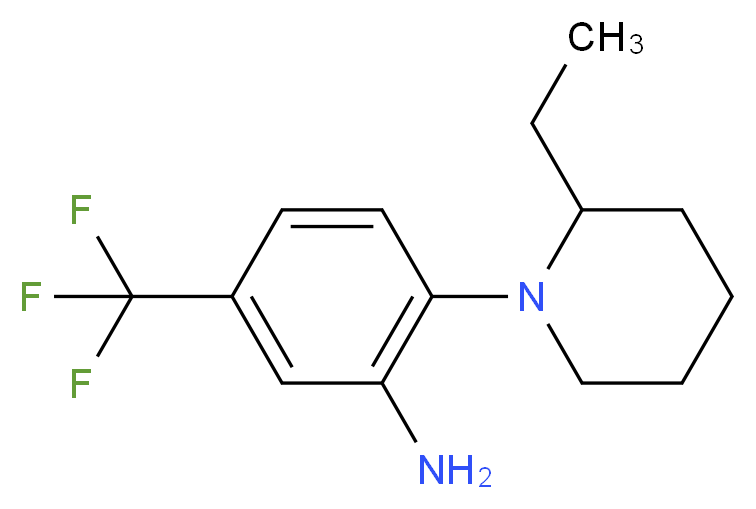 2-(2-Ethyl-1-piperidinyl)-5-(trifluoromethyl)-phenylamine_Molecular_structure_CAS_)