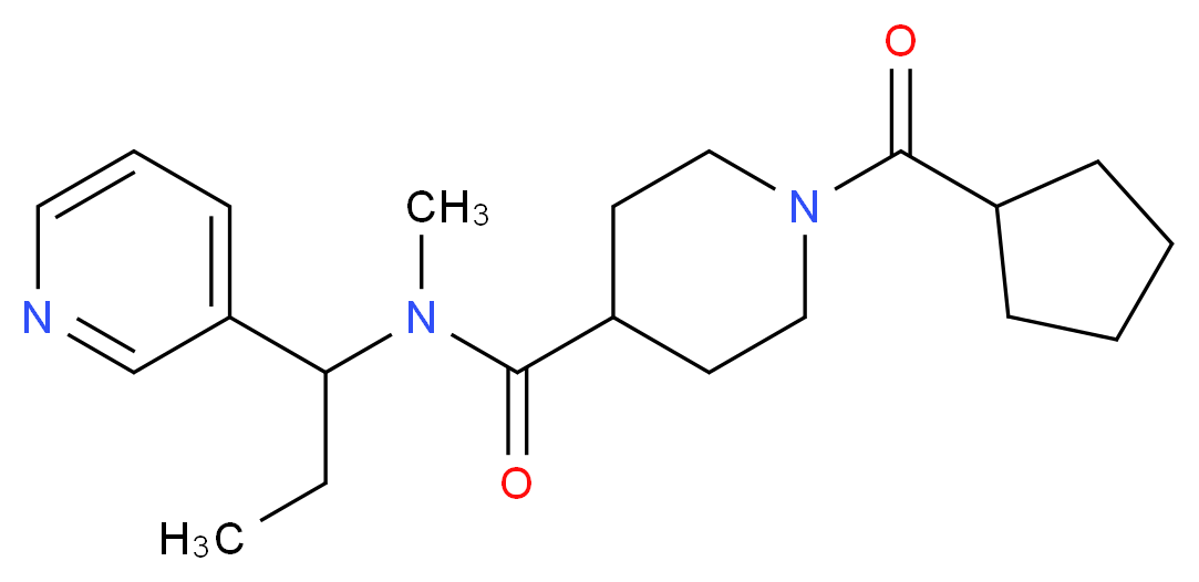1-(cyclopentylcarbonyl)-N-methyl-N-[1-(3-pyridinyl)propyl]-4-piperidinecarboxamide_Molecular_structure_CAS_)