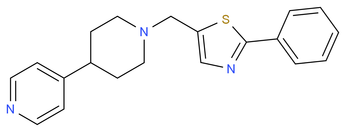 4-{1-[(2-phenyl-1,3-thiazol-5-yl)methyl]-4-piperidinyl}pyridine_Molecular_structure_CAS_)