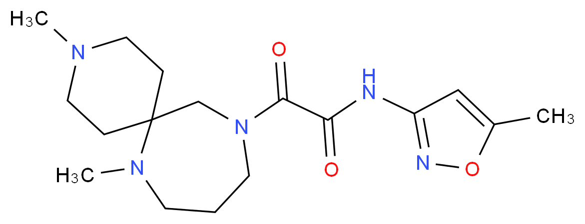2-(3,7-dimethyl-3,7,11-triazaspiro[5.6]dodec-11-yl)-N-(5-methylisoxazol-3-yl)-2-oxoacetamide_Molecular_structure_CAS_)