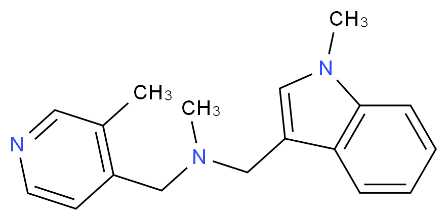 N-methyl-1-(1-methyl-1H-indol-3-yl)-N-[(3-methylpyridin-4-yl)methyl]methanamine_Molecular_structure_CAS_)