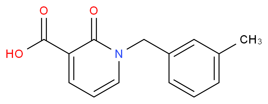 1-[(3-methylphenyl)methyl]-2-oxo-1,2-dihydropyridine-3-carboxylic acid_Molecular_structure_CAS_)