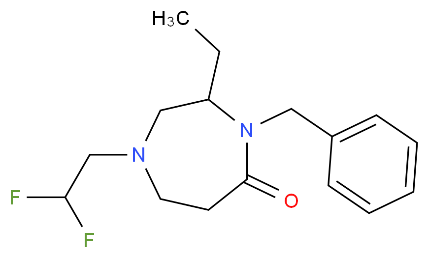 4-benzyl-1-(2,2-difluoroethyl)-3-ethyl-1,4-diazepan-5-one_Molecular_structure_CAS_)