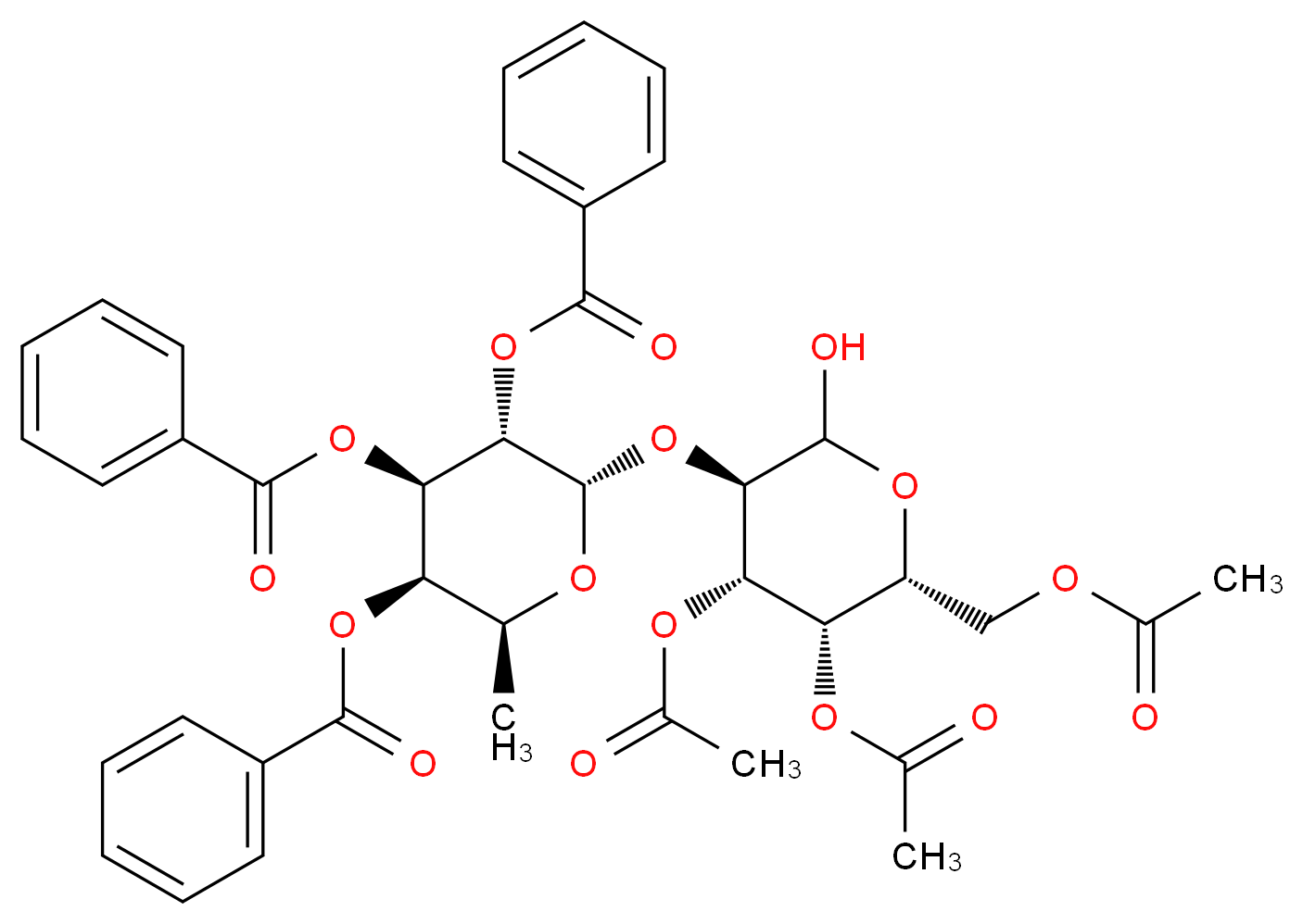 3,4,6-Tri-O-acetyl-2-O-(2',3',4'-tri-O-benzoyl-α-L-fucopyranosyl)-galactopyranose_Molecular_structure_CAS_)