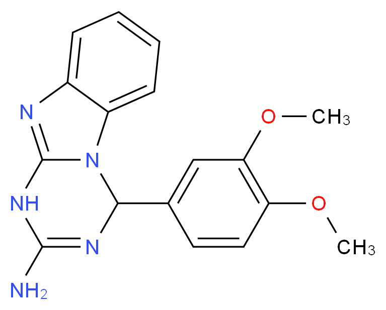 4-(3,4-Dimethoxyphenyl)-1,4-dihydro-[1,3,5]triazino[1,2-a]benzimidazol-2-amine_Molecular_structure_CAS_)