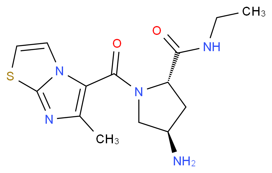 (2S,4R)-4-amino-N-ethyl-1-[(6-methylimidazo[2,1-b][1,3]thiazol-5-yl)carbonyl]pyrrolidine-2-carboxamide_Molecular_structure_CAS_)
