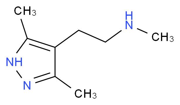 [2-(3,5-Dimethyl-1H-pyrazol-4-yl)-ethyl]-methyl-amine_Molecular_structure_CAS_)
