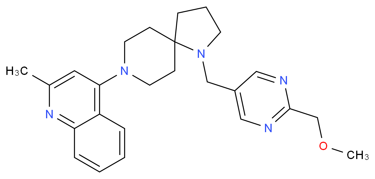 4-(1-{[2-(methoxymethyl)-5-pyrimidinyl]methyl}-1,8-diazaspiro[4.5]dec-8-yl)-2-methylquinoline_Molecular_structure_CAS_)