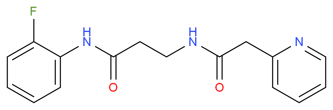 N~1~-(2-fluorophenyl)-N~3~-(pyridin-2-ylacetyl)-beta-alaninamide_Molecular_structure_CAS_)