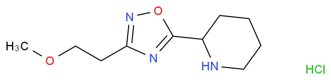 2-[3-(2-Methoxyethyl)-1,2,4-oxadiazol-5-yl]-piperidine hydrochloride_Molecular_structure_CAS_)