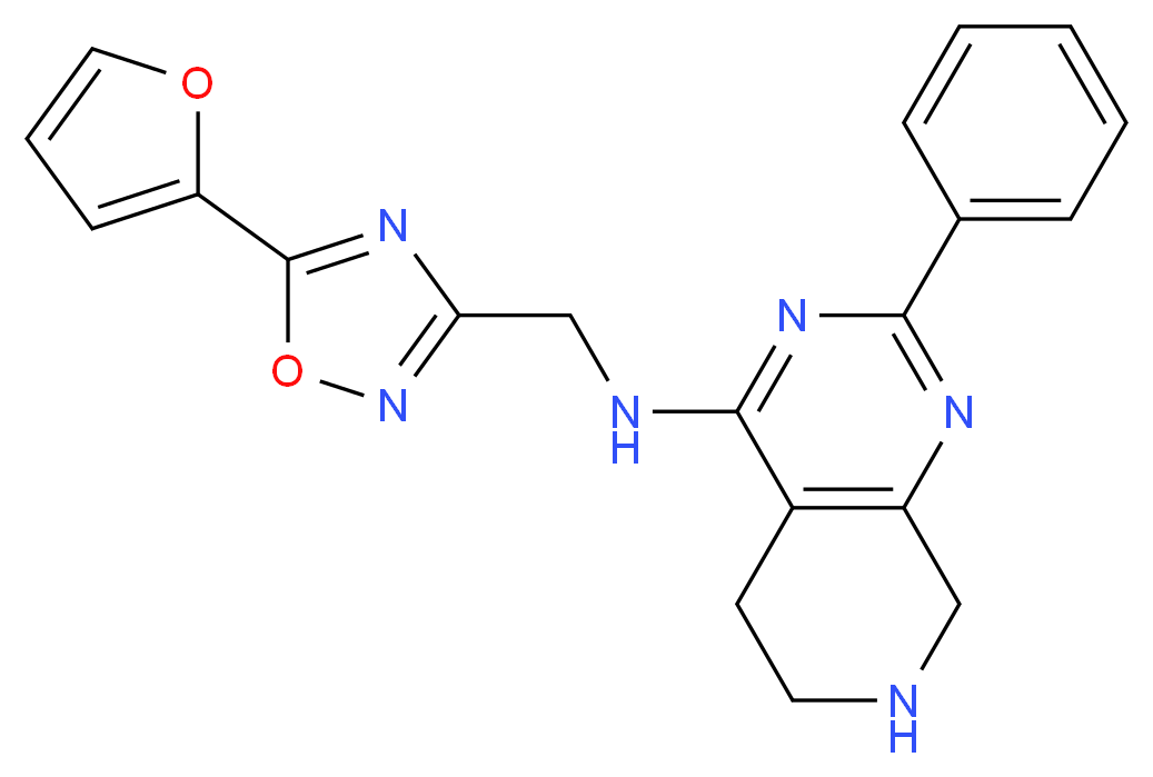 N-{[5-(2-furyl)-1,2,4-oxadiazol-3-yl]methyl}-2-phenyl-5,6,7,8-tetrahydropyrido[3,4-d]pyrimidin-4-amine_Molecular_structure_CAS_)