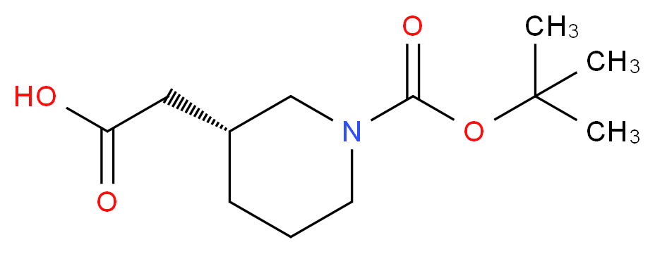(R)-2-(1-(tert-Butoxycarbonyl)piperidin-3-yl)acetic acid_Molecular_structure_CAS_912940-89-7)
