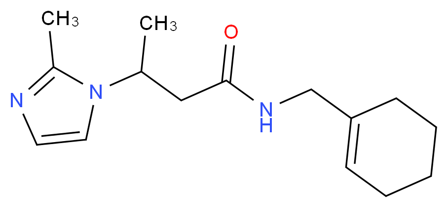 N-(cyclohex-1-en-1-ylmethyl)-3-(2-methyl-1H-imidazol-1-yl)butanamide_Molecular_structure_CAS_)