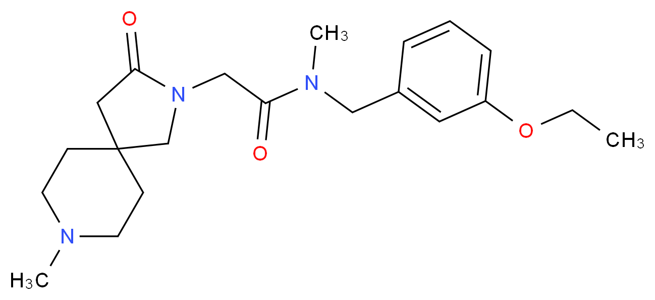 N-(3-ethoxybenzyl)-N-methyl-2-(8-methyl-3-oxo-2,8-diazaspiro[4.5]dec-2-yl)acetamide_Molecular_structure_CAS_)