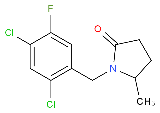 1-(2,4-dichloro-5-fluorobenzyl)-5-methylpyrrolidin-2-one_Molecular_structure_CAS_)
