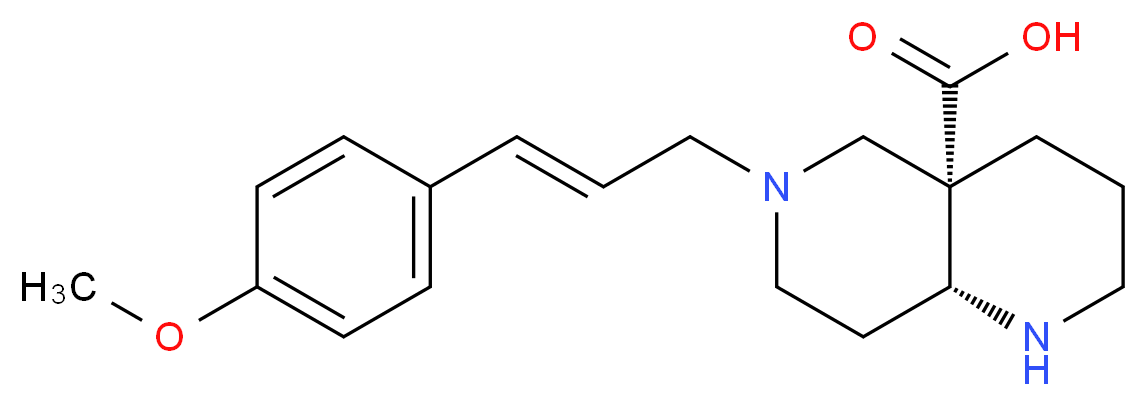 (4aS*,8aR*)-6-[(2E)-3-(4-methoxyphenyl)-2-propen-1-yl]octahydro-1,6-naphthyridine-4a(2H)-carboxylic acid_Molecular_structure_CAS_)
