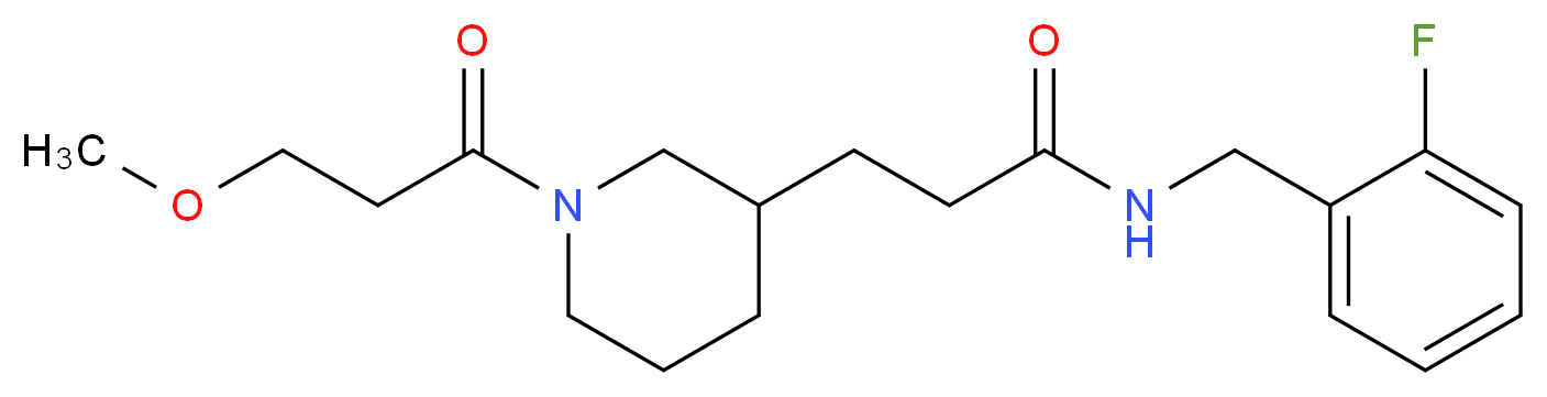 N-(2-fluorobenzyl)-3-[1-(3-methoxypropanoyl)-3-piperidinyl]propanamide_Molecular_structure_CAS_)