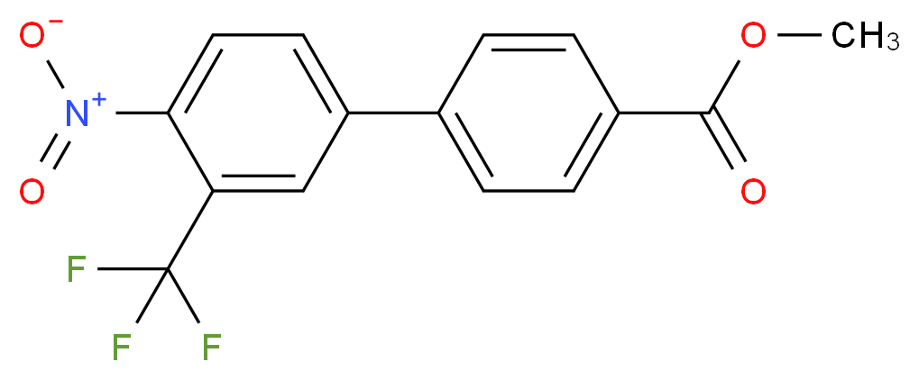Methyl 4'-nitro-3'-(trifluoromethyl)-[1,1'-biphenyl]-4-carboxylate_Molecular_structure_CAS_)