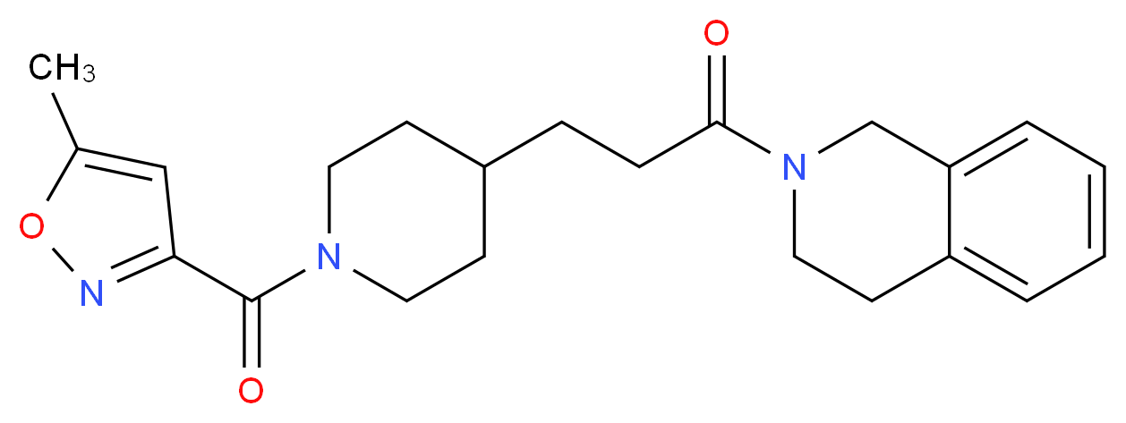 2-(3-{1-[(5-methylisoxazol-3-yl)carbonyl]piperidin-4-yl}propanoyl)-1,2,3,4-tetrahydroisoquinoline_Molecular_structure_CAS_)
