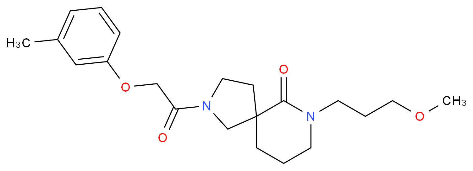 7-(3-methoxypropyl)-2-[(3-methylphenoxy)acetyl]-2,7-diazaspiro[4.5]decan-6-one_Molecular_structure_CAS_)