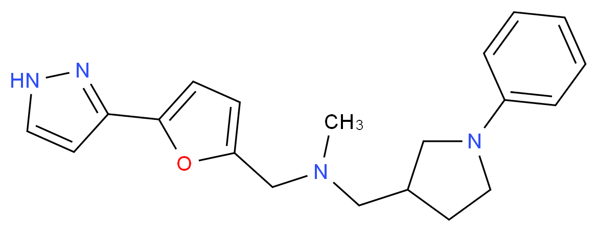 N-methyl-1-(1-phenyl-3-pyrrolidinyl)-N-{[5-(1H-pyrazol-3-yl)-2-furyl]methyl}methanamine_Molecular_structure_CAS_)