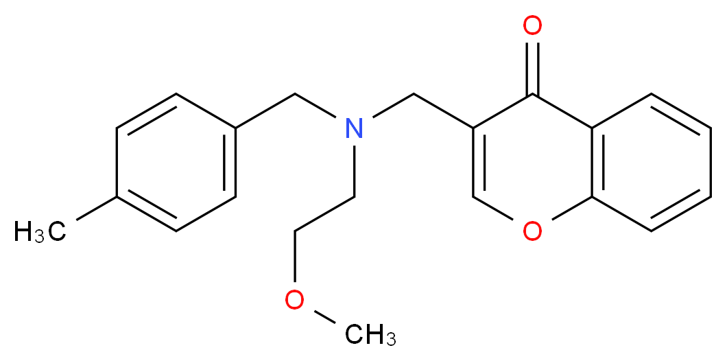 3-{[(2-methoxyethyl)(4-methylbenzyl)amino]methyl}-4H-chromen-4-one_Molecular_structure_CAS_)