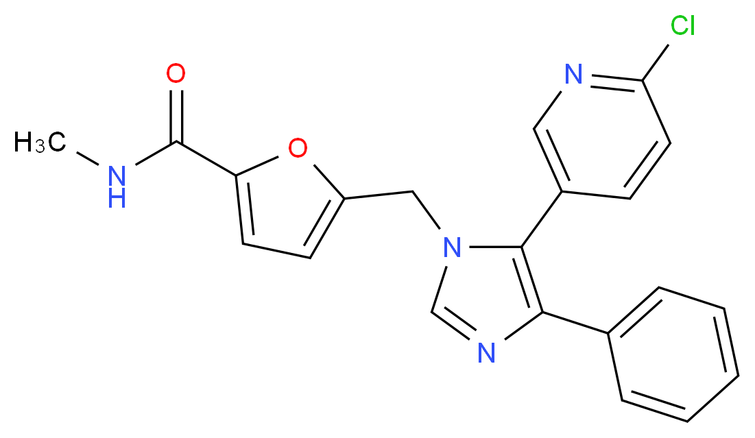5-{[5-(6-chloropyridin-3-yl)-4-phenyl-1H-imidazol-1-yl]methyl}-N-methyl-2-furamide_Molecular_structure_CAS_)