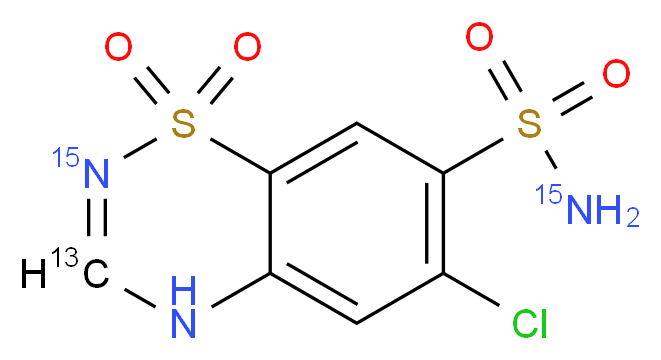 Chlorothiazide-13C,15N2_Molecular_structure_CAS_1189440-79-6)