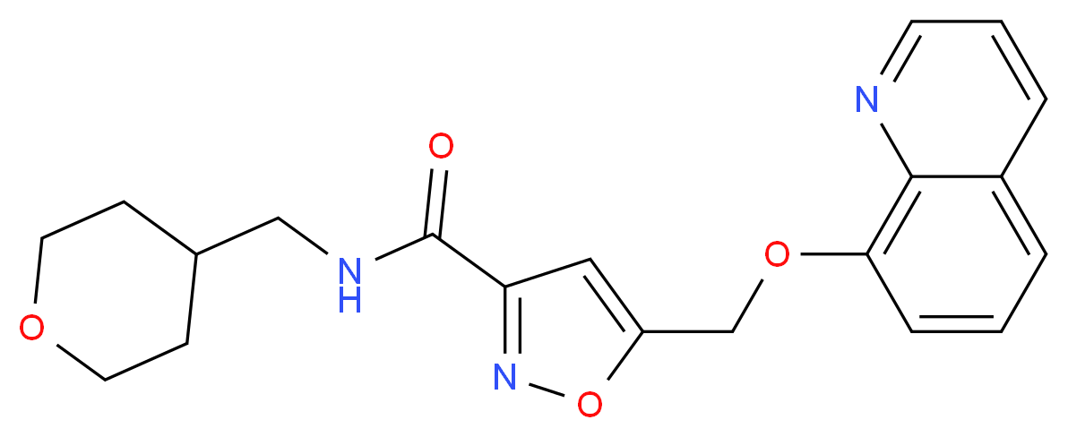 5-[(8-quinolinyloxy)methyl]-N-(tetrahydro-2H-pyran-4-ylmethyl)-3-isoxazolecarboxamide_Molecular_structure_CAS_)